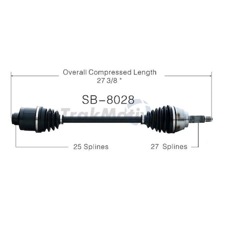 Surtrack Axle Cv Axle Shaft, Sb-8028 SB-8028